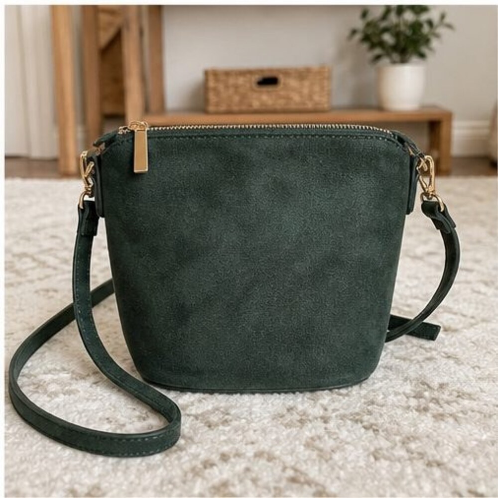 Forest Suede Crossbody Bag
